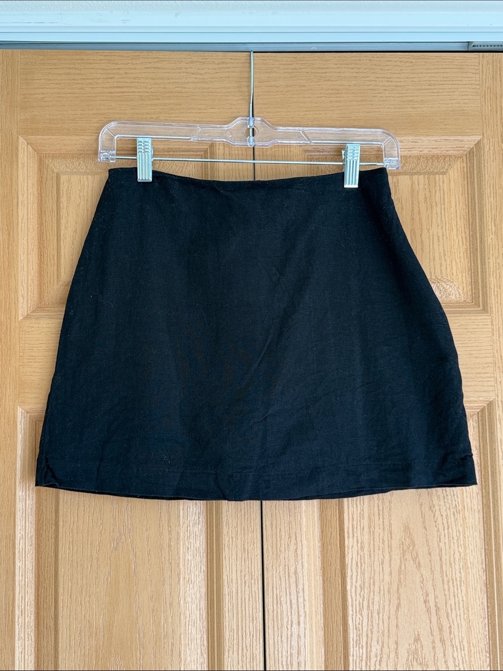 Abercrombie & Fitch women’s linen blend Black Mini Skirt/skort - A-Line